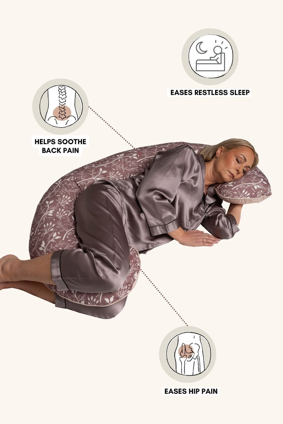 Body Pillow for Hormonal Health - Rosehip