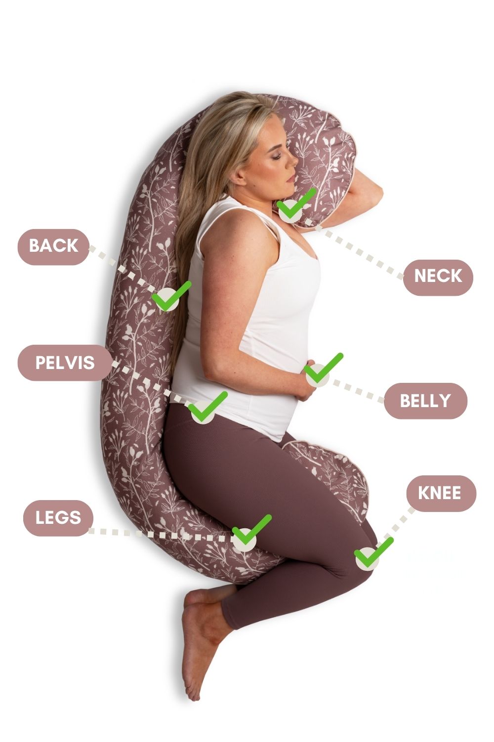 Body Pillow for Hormonal Health - Rosehip
